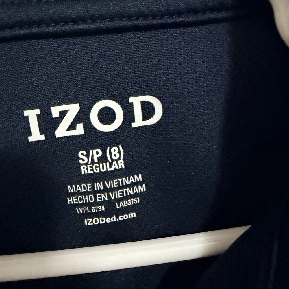 IZOD Kids Navy Polo Shirt NEW Youth Boys Size 8 - Picture 2 of 4